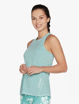 Womens W1tt135/turq Diamond Blissful Knit Tank Turquoise - Blue - Size X-Large - Skechers - FashionsVida