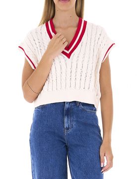 Maglione smanicato PANNA M