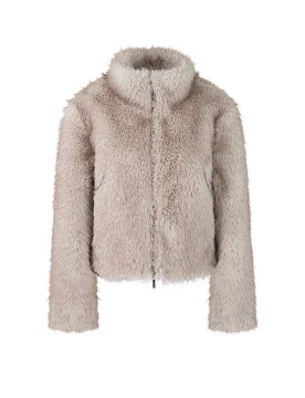 Chaqueta con aspecto de piel gris claro 40 - Marc cain - FashionsVida