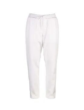 Pantalone loose fit bianco in viscosa - Elsy - FashionsVida