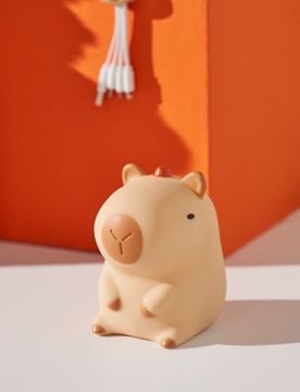 Lampada LED a forma di capibara - arancione chiaro