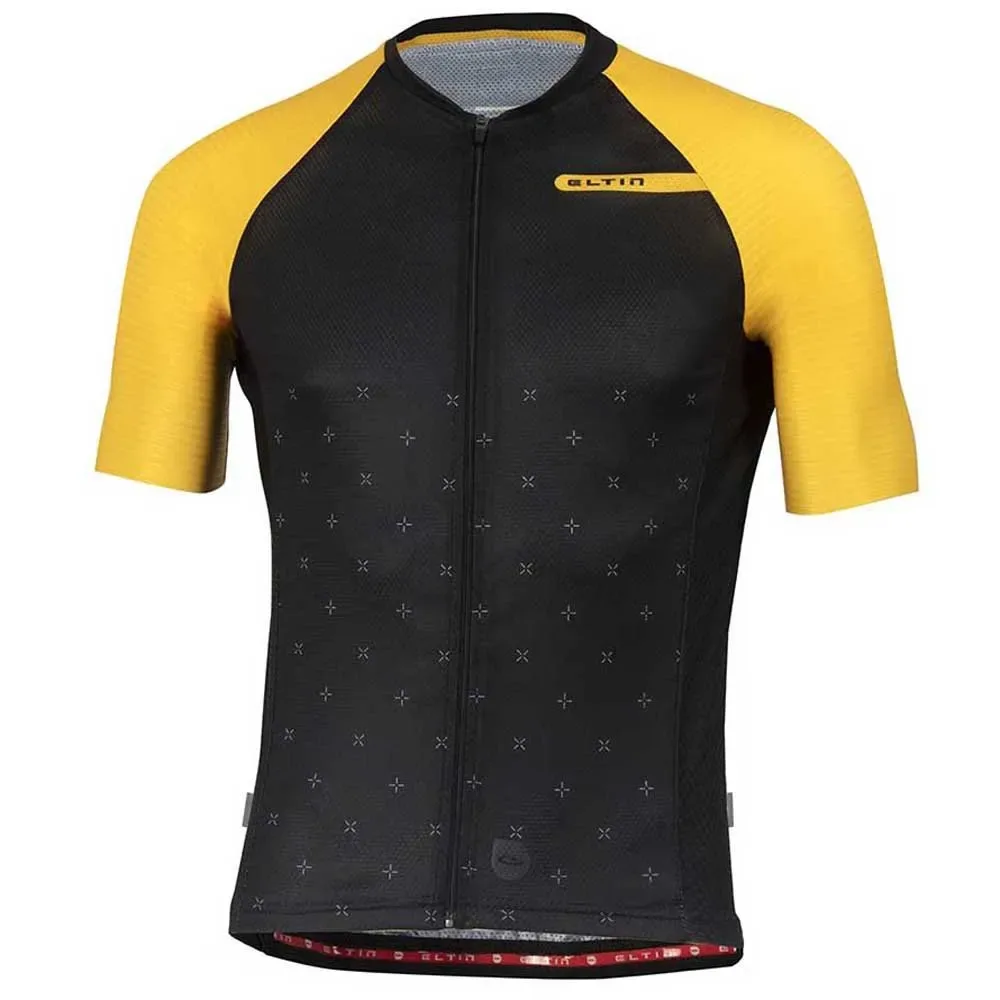 Maglia A Maniche Corte Resistance Black / Mustard - Eltin - FashionsVida