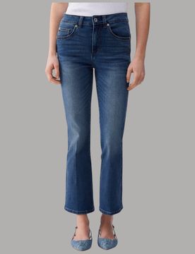 Jeans Flare Cropped Vita Alta, Comfort & Stile Stonewash