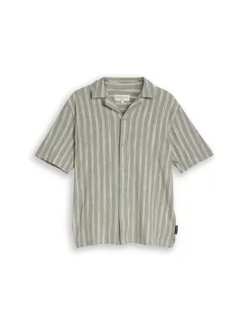Relaxed structured striped shi male - S - FashionsVida