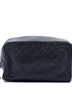 Quilted Lambskin Cosmetic Pouch - Chanel - FashionsVida