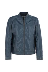 Alberto' Mens Biker Jacket - Navy - Size 2xl