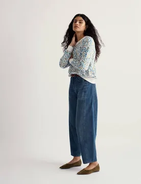 Pure Cotton Floral Sweatshirt Blue Mix female - Seasalt cornwall - FashionsVida
