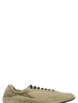 Collapse Re-Nylon and Suede Elasticized Sneakers