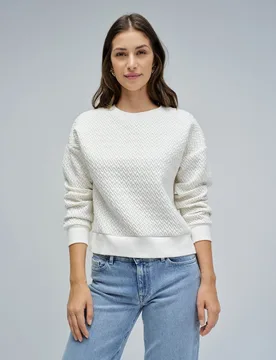 Sudadera de mujer con jacquard - Salsa Jeans - FashionsVida