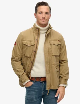 Superdry Herren Rookie Militärjacke Braun - Größe: L - 139.99 - FashionsVida