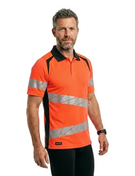 Polo à Manches Courtes Accelerate Safe 19083 Hi-Vis Red / Dark Anthracite 3XL - MASCOT - FashionsVida