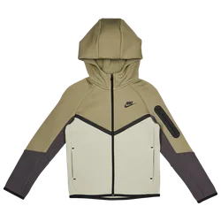 Tech Fleece Kid's Hoodies - Silver - Size M - Poly Fleece - Silver - Size: Medium