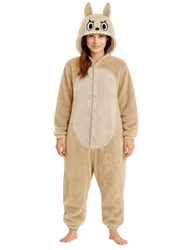 Monster Damenkostüm Plüsch beige