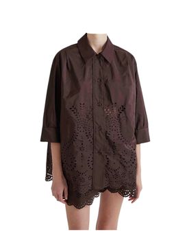 Camicia lunga Donna con intarsio