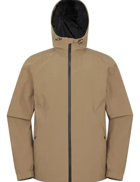 Covert' Mens Rain Jacket With Adjustable Hood Waterproof Coat Tan - Size 2xl - Mountain Warehouse - FashionsVida