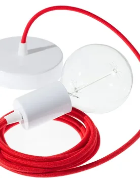 Cables Suspension Luminaire Rc35 1 M Fire Red / White One Size - Creative - FashionsVida