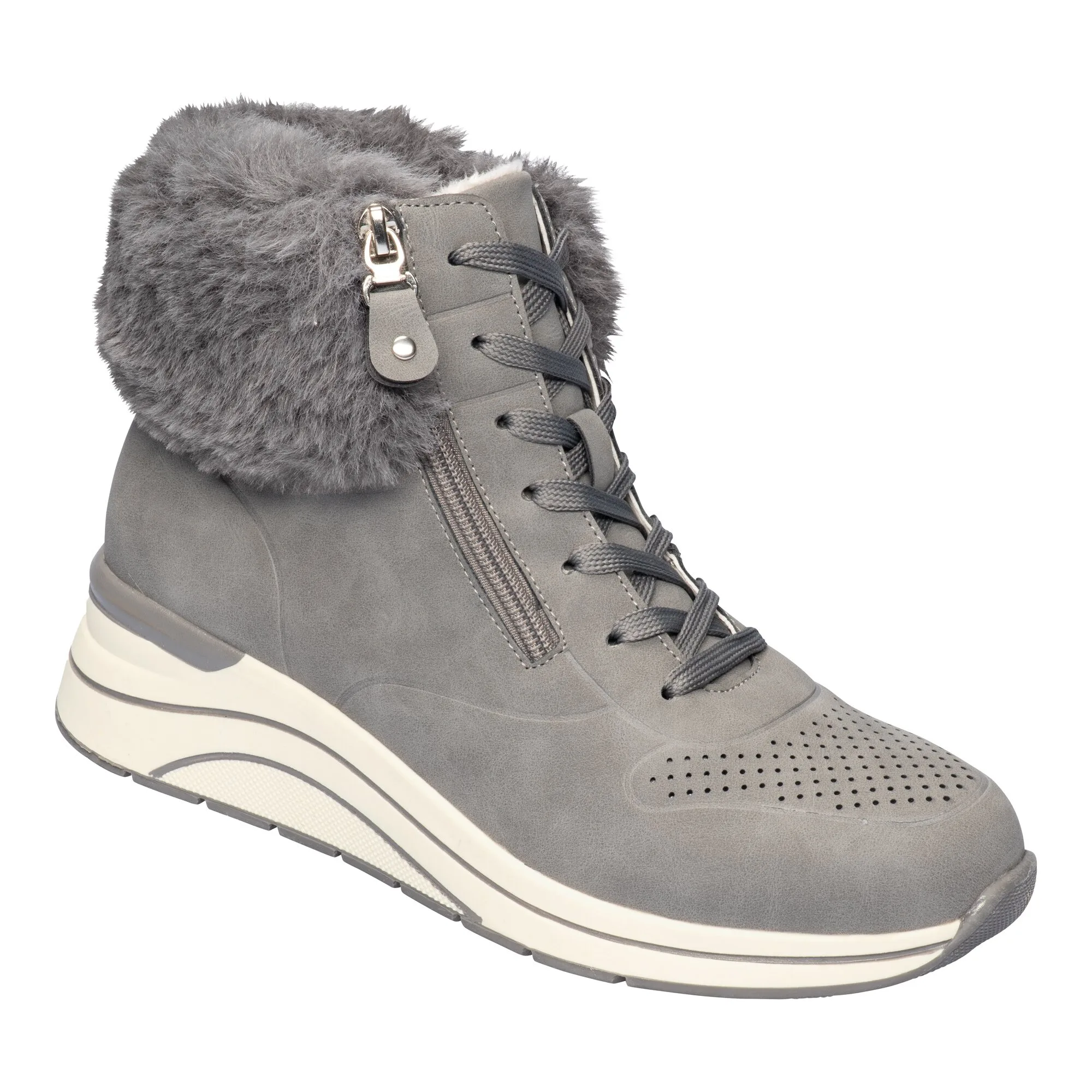 Wärme-Knöchelsneaker „Marlene“ 39 grau - wonderwalk - FashionsVida