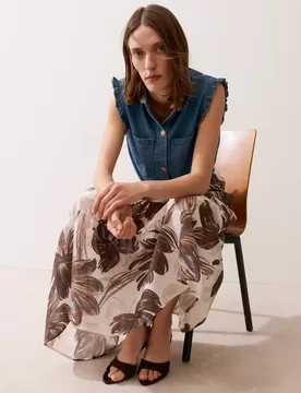 Denim Blouse female - 44 - FashionsVida