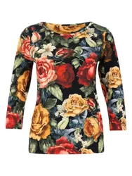 U-Boot-Shirt 3/4 Arm Rippe bedruck female