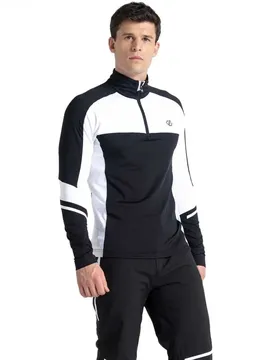 T-shirt à Manches Longues Avec Demi-zip Speed Core Black / White XS