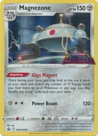 Pokemon Sword & Shield Promo SWSH208 Magnezone (STAFF) - Pokémon - FashionsVida
