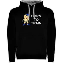 Sweat à Capuche Born To Train Two-colour Black / Grey XL