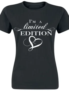 T-Shirt - I´m A Limited Edition - S bis XXL - für Damen - Größe L - schwarz - Frauen - female - Sprüche - FashionsVida