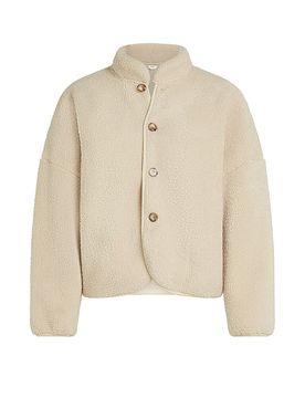 Chaqueta de aspecto de piel crema M