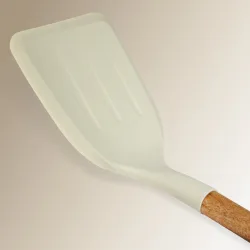 Espátula de silicona y madera de acacia