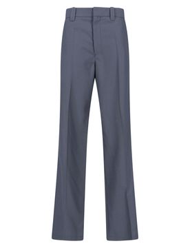 Tailored Wool-Blend Trousers with Cotton Lining