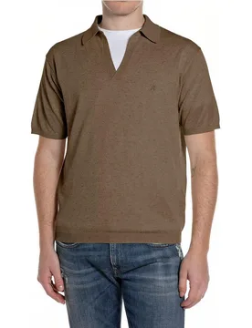 Polo de hombre de manga corta de punto - Replay - FashionsVida