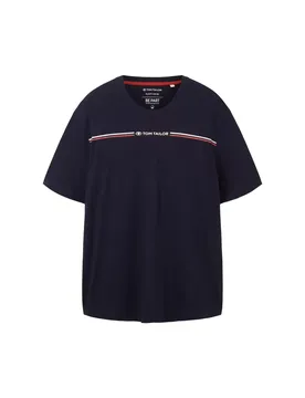 Plus printed crewneck t-shirt male