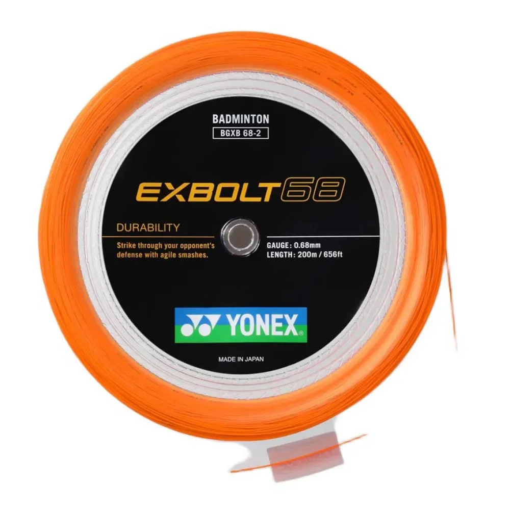 Exbolt Badminton Reel String Orange Flash 0.68 mm - Yonex - FashionsVida