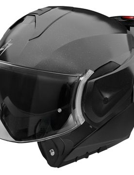 Casco Moto Modulare CRUSHER Solid Nero Perla taglia XL