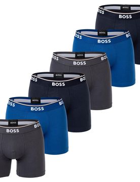 BOSS Calzoncillo boxer azul / gris