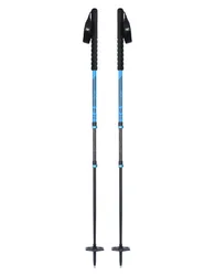 Bâtons de ski de randonnée - Trios Freebird Black/Blue en Aluminium - Noir