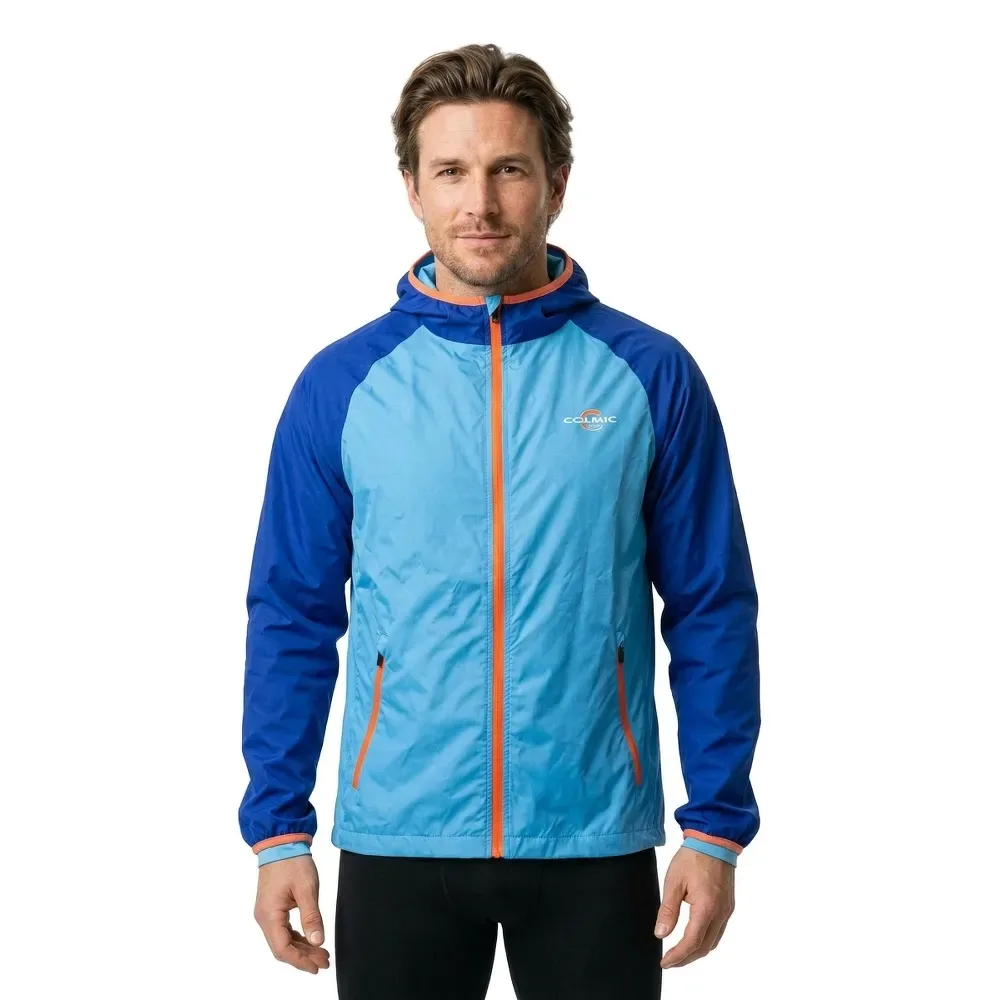 Sporting Jacket Light Blue / Blue / Orange S Men - Colmic - FashionsVida