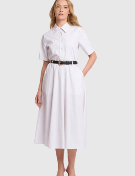 Abito con cintura donna bianco