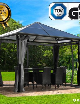 Alu Gartenpavillon SUMMERDREAM 3x3m grau