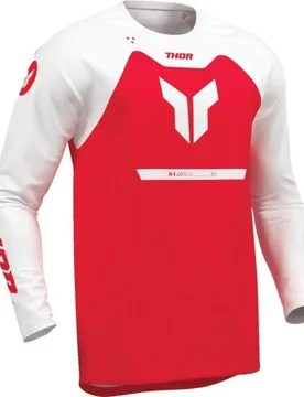 Maglia Moto Cross Enduro Ridemode Menace Bianco Rosso taglia M - THOR - FashionsVida