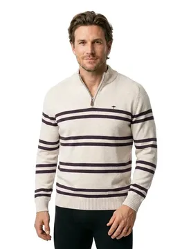 Maglione Con Mezza Zip 1512313 New Offwhite 2XL