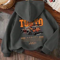 Sudadera cálida con estampado de dibujos animados para niño