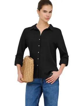 Only Damen Hemd Schwarz 515653