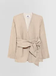 Giacca in lino donna beige