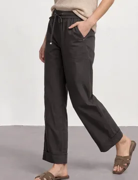 Straight Leg Hose im Casual Fit mit Turn-Up female Braun - Street One - FashionsVida