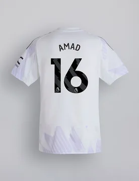 Manchester United 25/26 Away Kids Jersey with Amad 16 EPL Printing & Badge 11-12Y - Adidas - FashionsVida
