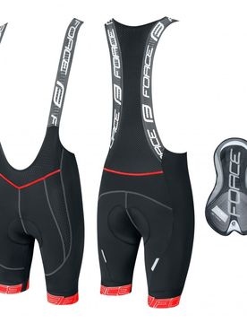 Pantaloncini ciclismo fondello in gel FAME nero rosso