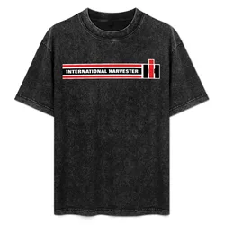 INTERNATIONAL HARVESTER STRIPES LOGO Classic T Shirt T-Shirt Simple Casual Short Sleeve Tee