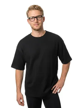 Hugo T-shirt à Manches Courtes Nuwaffle 10268873 Blue Black XL