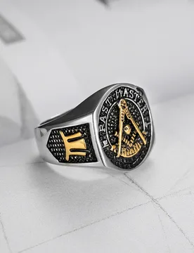 Megin D Vintage Personality Freemasonry Past Master Titanium Steel Men's Rings for Men Father Lover Friend Fashion Gift Jewelry - Aliexpress - FashionsVida